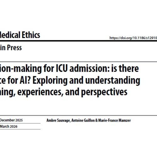 Decision-making for ICU admission: is there a place for AI?